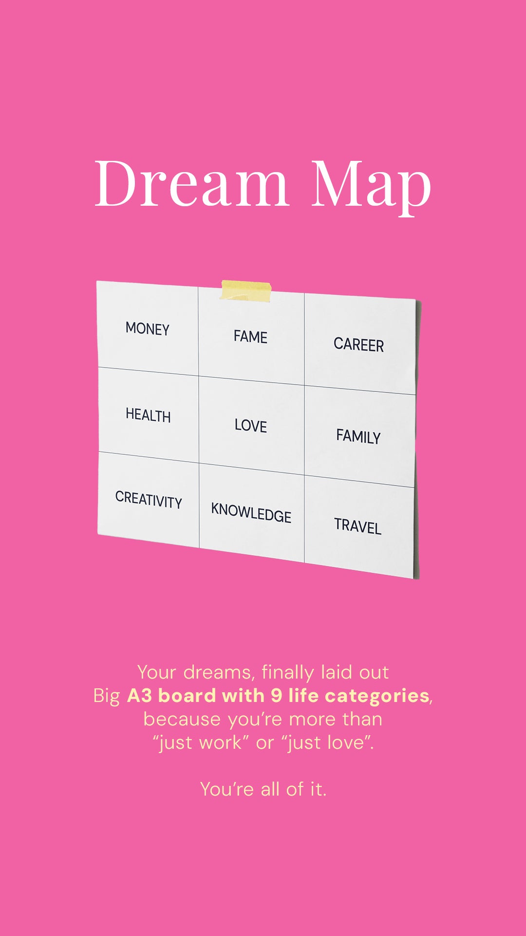 Let’s Dream Vision Board Kit — your visual self-care ritual in a tube.
