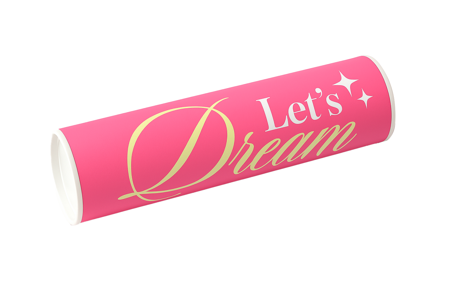 Let’s Dream vision board kit packaging in pink tube